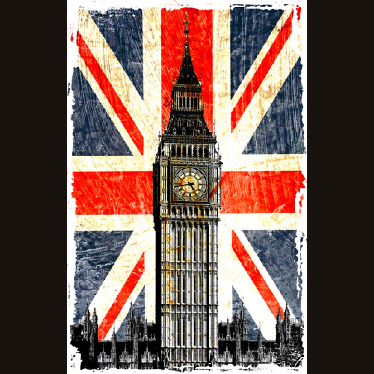 Лондон Биг Бен флаг