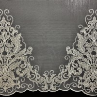  Тюль с вышивкой "BONBON" A2 (milk)