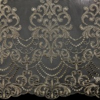  Тюль с вышивкой "BONBON" A5 (gold)