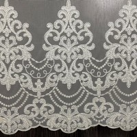  Тюль с вышивкой "BONBON" A5 (milk)
