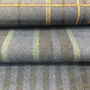  Ткань для штор и обивки в клетку синяя