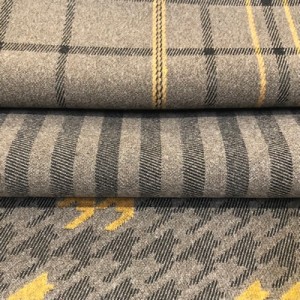  Ткань для штор и обивки в клетку коричневая