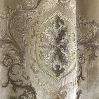  Бархат с вышивкой Francoise beige 